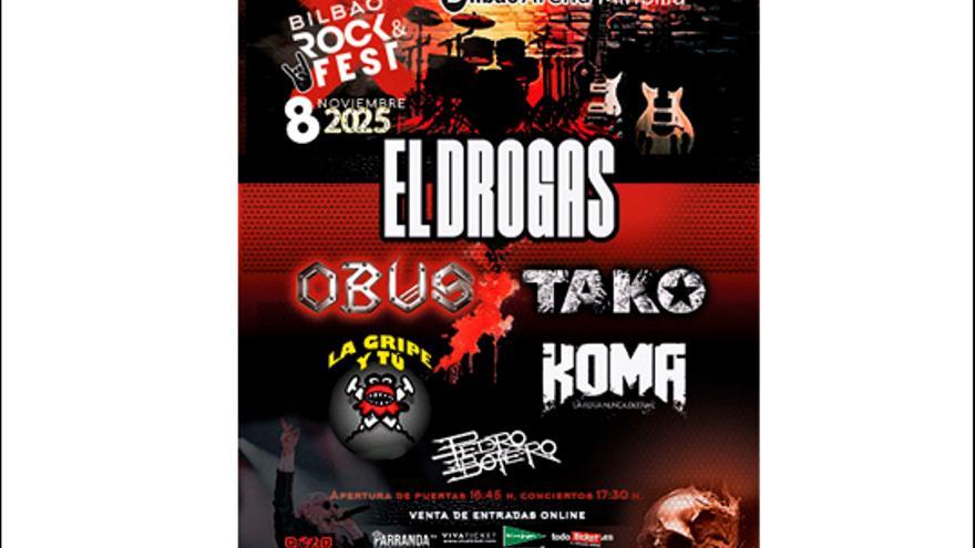 El Drogas, Obús y Koma liderarán el Bilbao Rock Fest