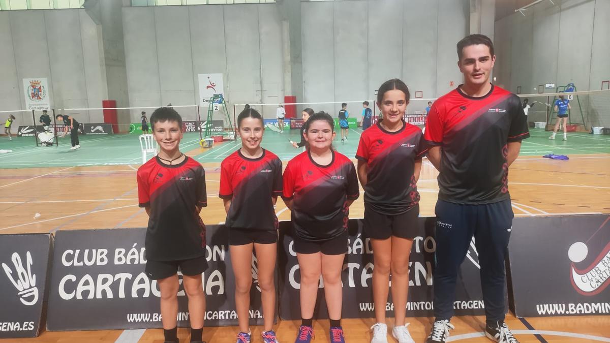 La expedición del Club Bádminton Estella este pasado fin de semana