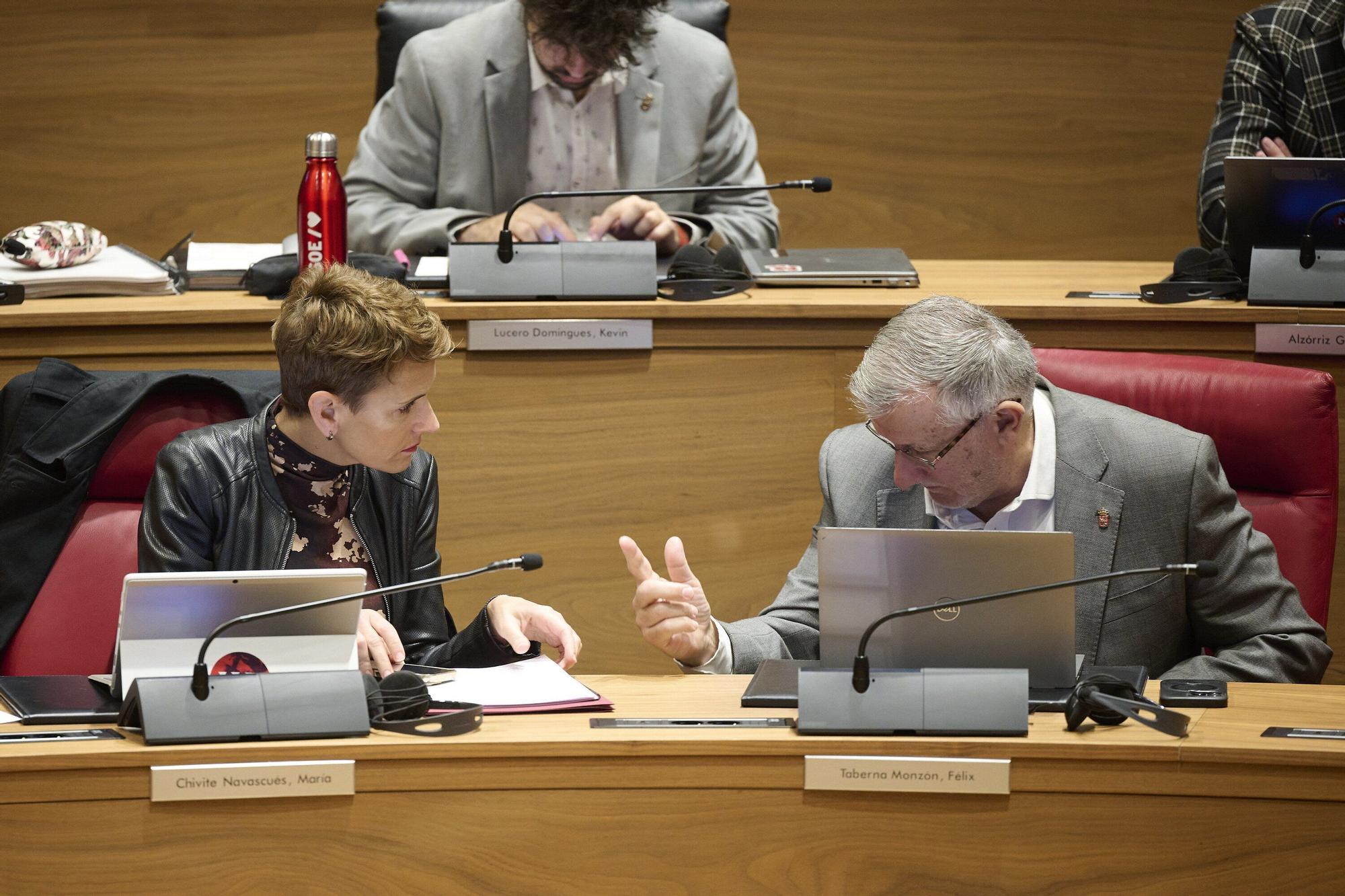 Fotos del pleno del Parlamento de Navarra de este 6 de noviembre