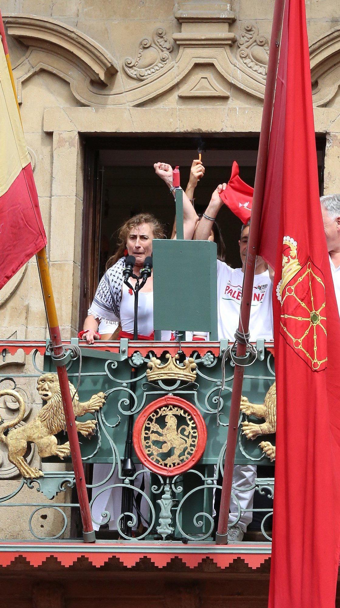 Fotos del  Chupinazo de San Fermín 2025 en Pamplona: ¡La fiesta más internacional se enciende con un grito solidario por Palestina!