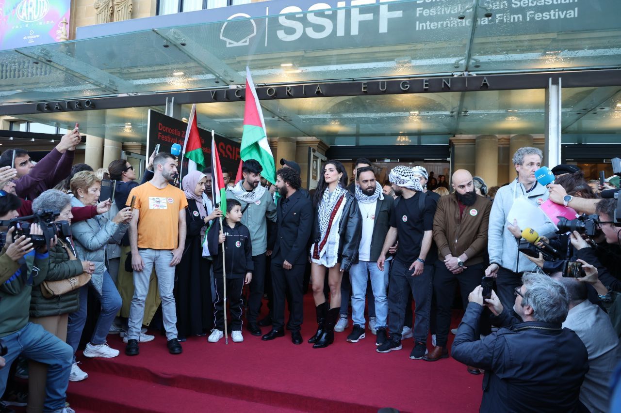 La solidaridad con Palestina llena las calles de Donostia
