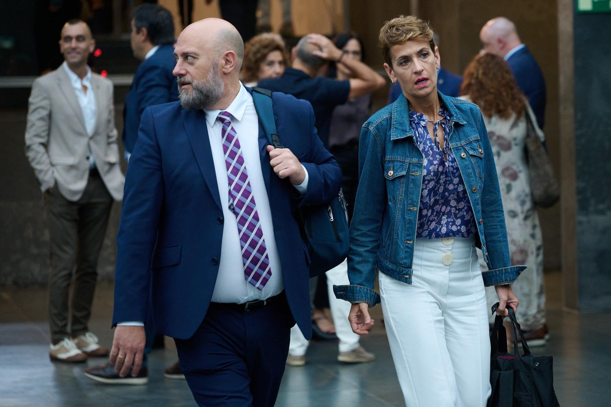 Fotos del pleno del Parlamento de Navarra este jueves, 18 de septiembre