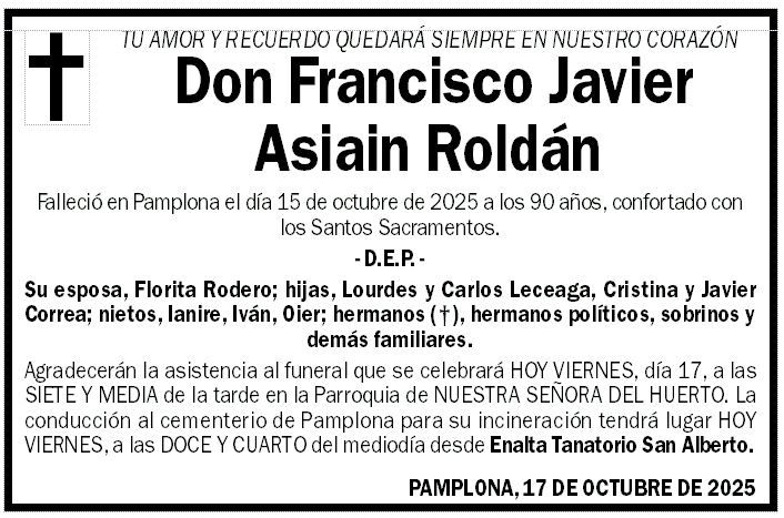 Francisco Javier Asiain Roldán
