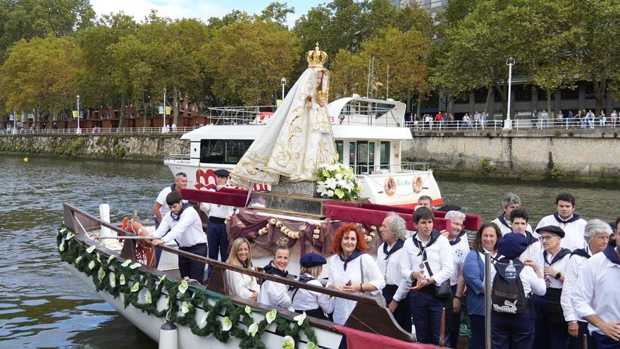 La procesión náutica de la Amatxu de Begoña agota sus 270 plazas