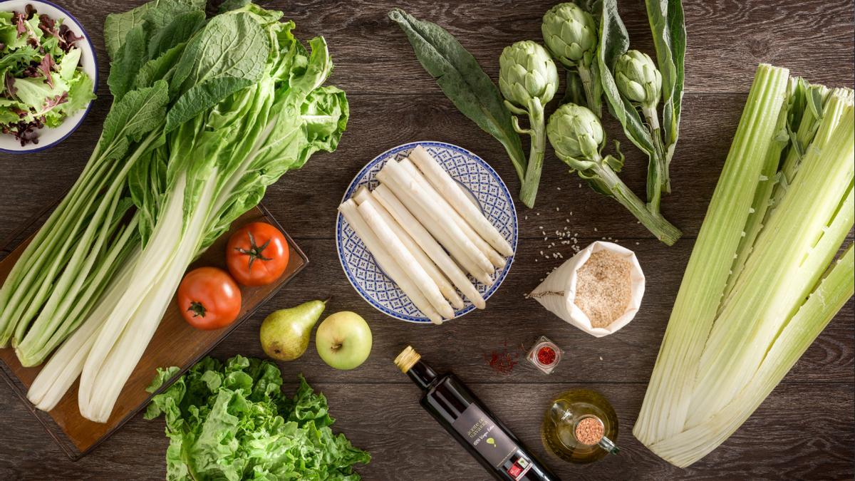 Espárragos de Navarra y otras verduras muy valoradas en la gastronomía.