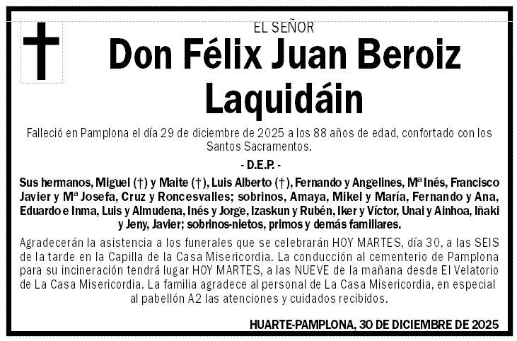 Félix Juan Beroiz Laquidáin