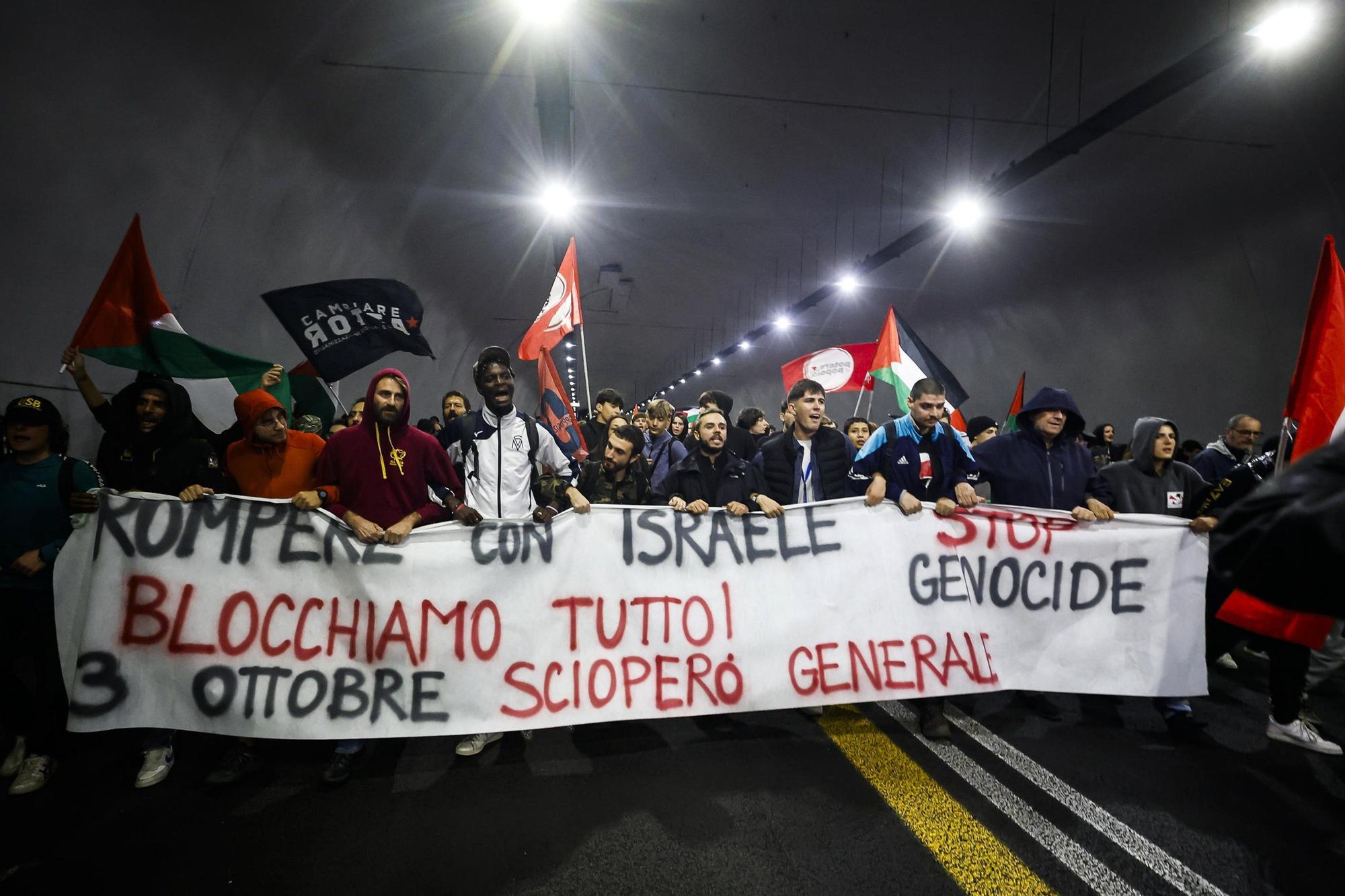 Protestas y disturbios tras la interceptación de la Flotilla Global Sumud