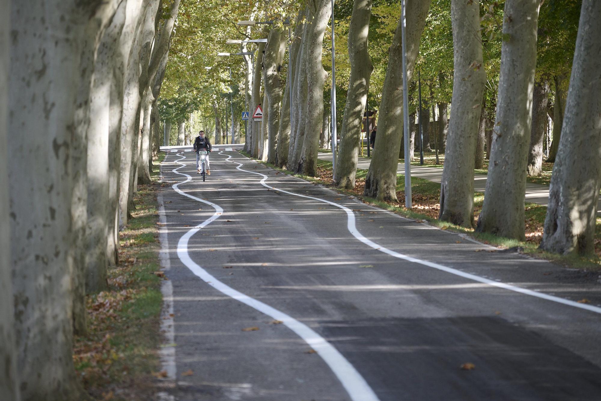 Fotos de las líneas serpenteantes de la carretera de la Universidad de Navarra