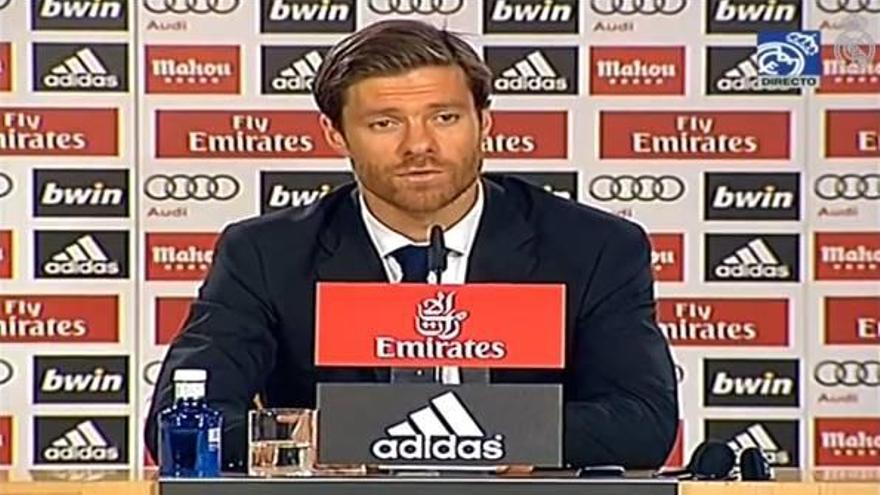Rueda de prensa de Xabi Alonso.