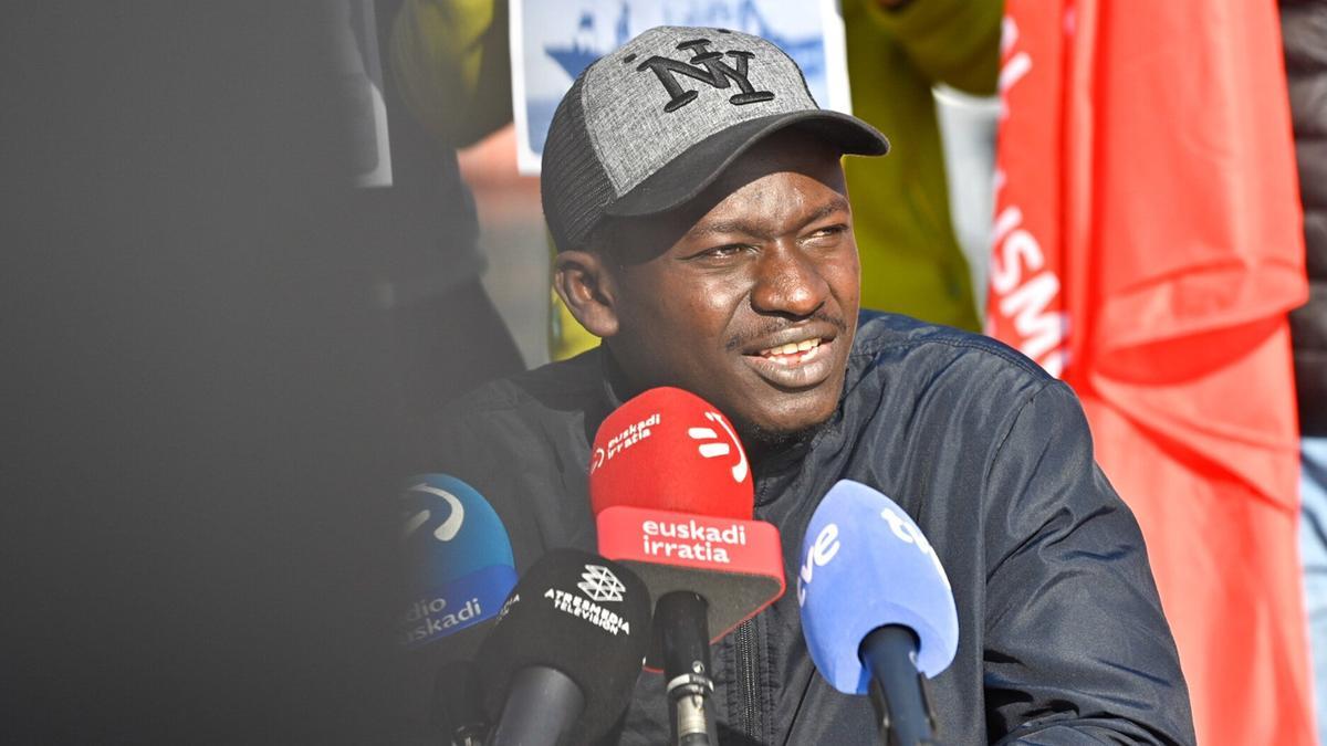 Malick, un pescador senegalés del Beti Aingeru.