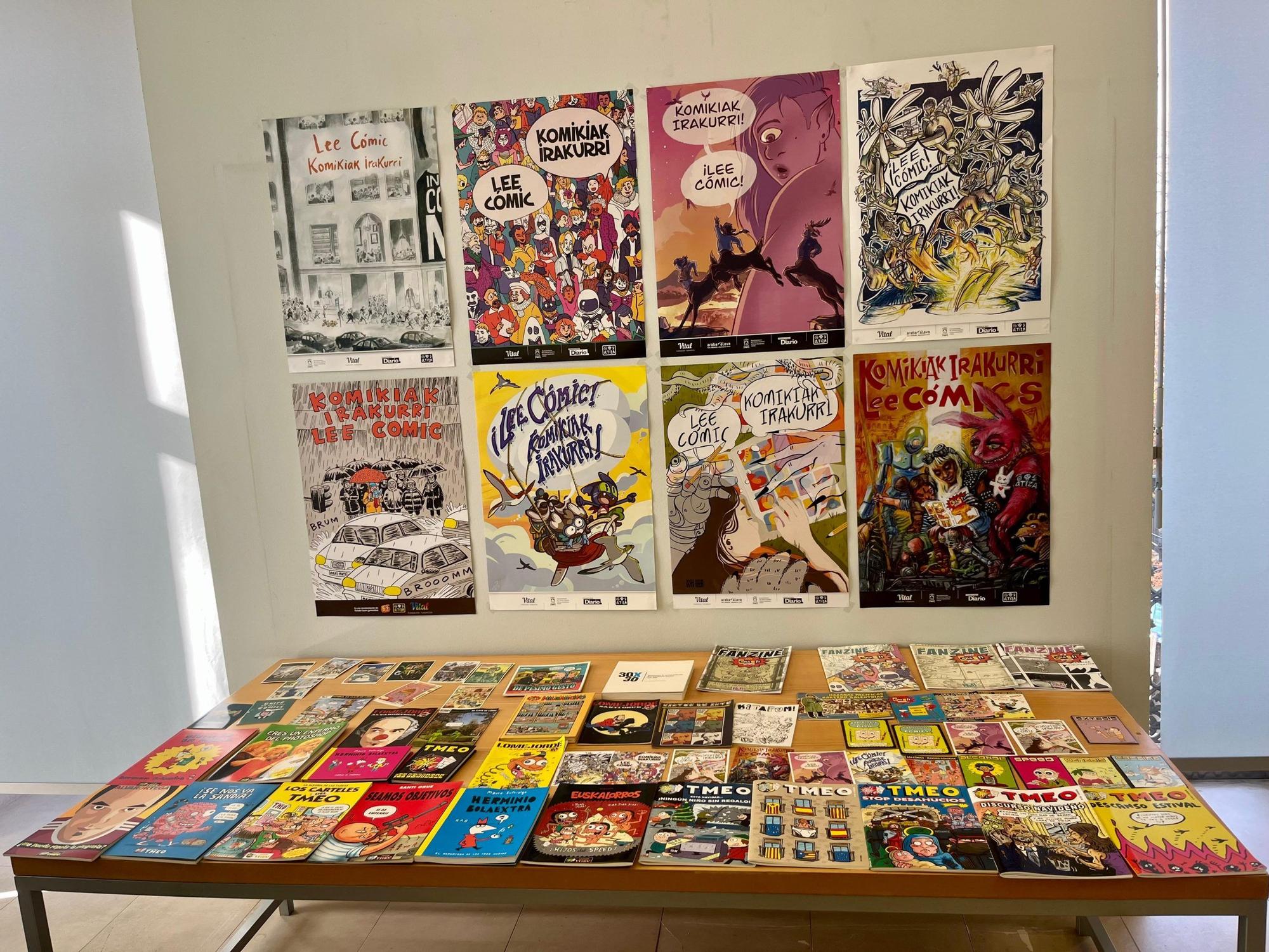 La mediateca del centro cultural Montehermoso ha cedido un espacio destacado al cómic bajo el título ‘Nor-Naien txokoa’, que podrá visitarse hasta el 13 de diciembre.