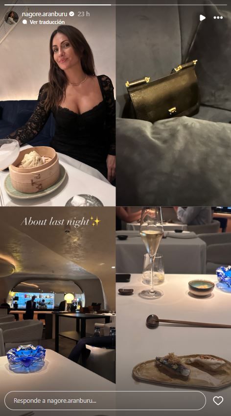 Cena de Nagore Aranburu con Xabi Alonso