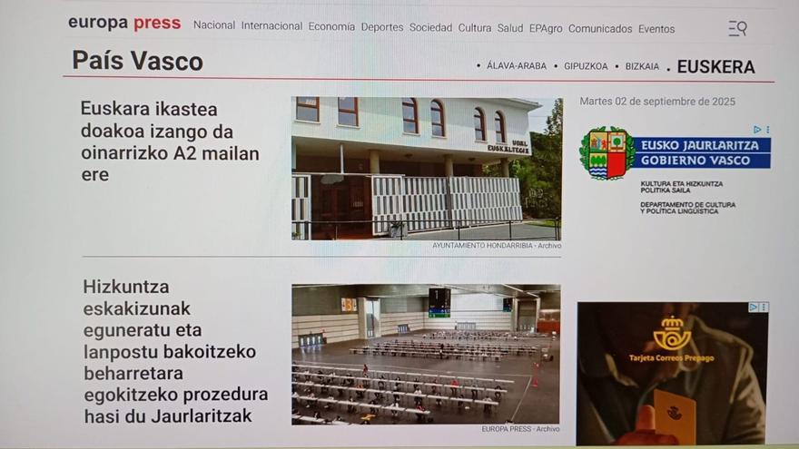Jaurlaritzak milioi bat euro bideratuko du nagusiki gaztelania darabilten hedabideetan euskara sustatzera