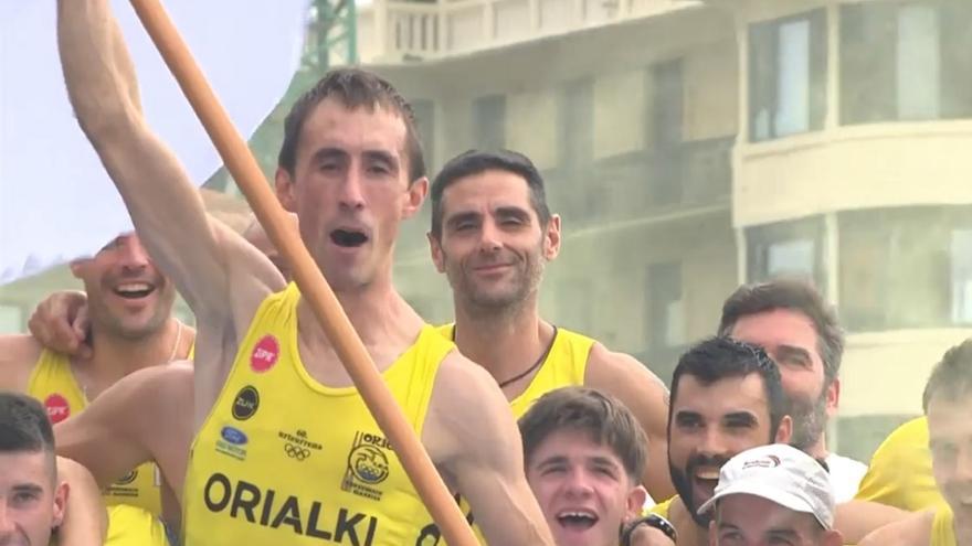Gorka Aranberri se convierte en el patrón con más triunfos en la Bandera de la Concha