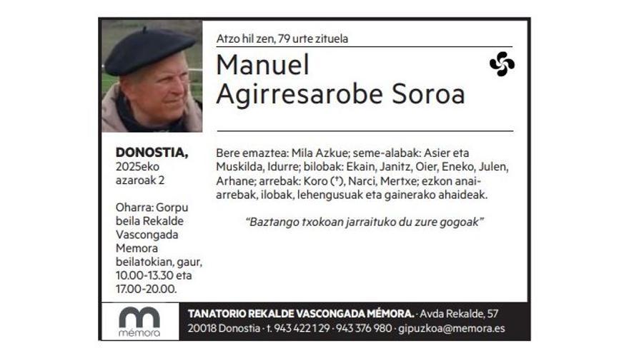 Manuel Agirresarobe Soroa