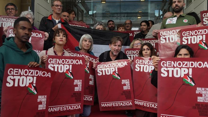 Cientos de cineastas apoyan la marcha en favor de Palestina convocada en el Zinemaldia