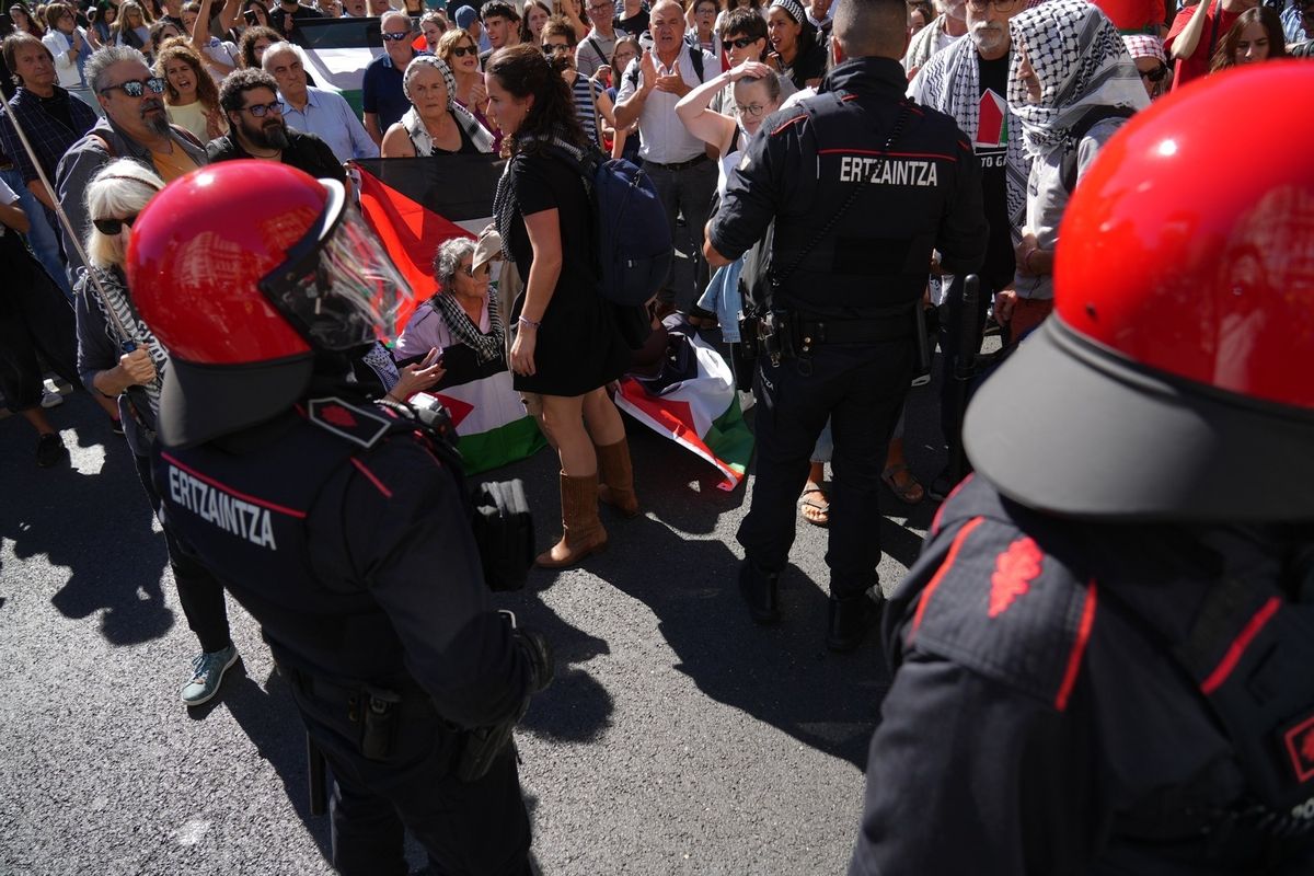 Manifestación en Bilbao en apoyo al pueblo palestino y a la flotilla