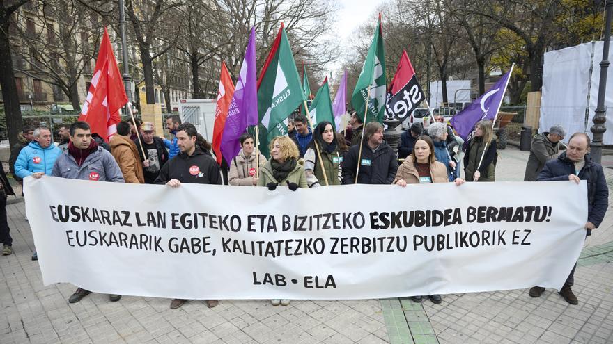 Movilización sindical por el derecho al euskera en la administración navarra