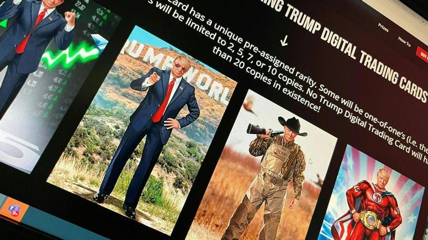 Los cromos digitales lanzados por Trump se agotan en su primer día