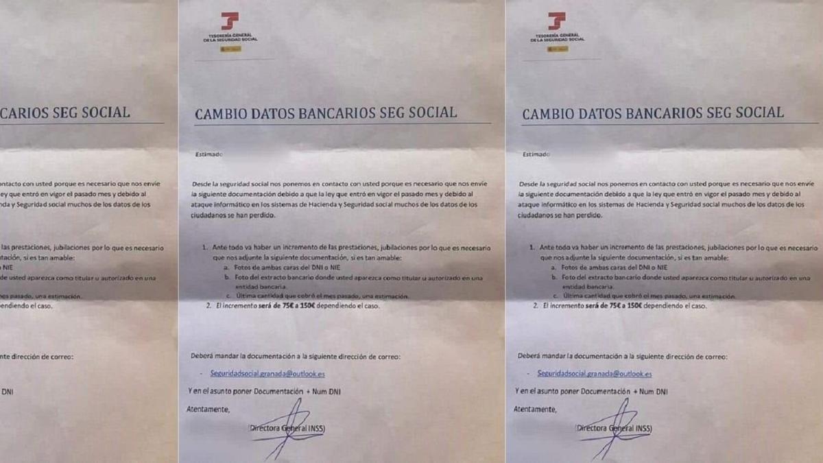 La carta que han recibido muchas personas.