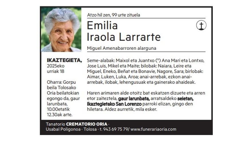 Emilia Iraola Larrarte