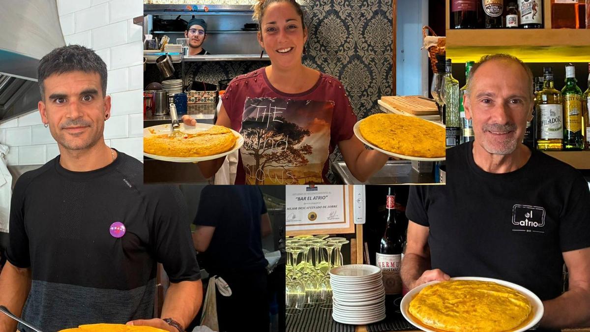 Los tres representantes de Vizcaya en el concurso nacional de tortilla de patata