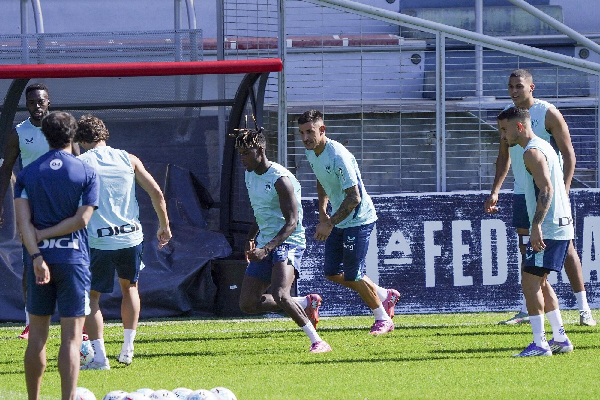 En imágenes: entrenamiento del Athletic en Lezama este sábado