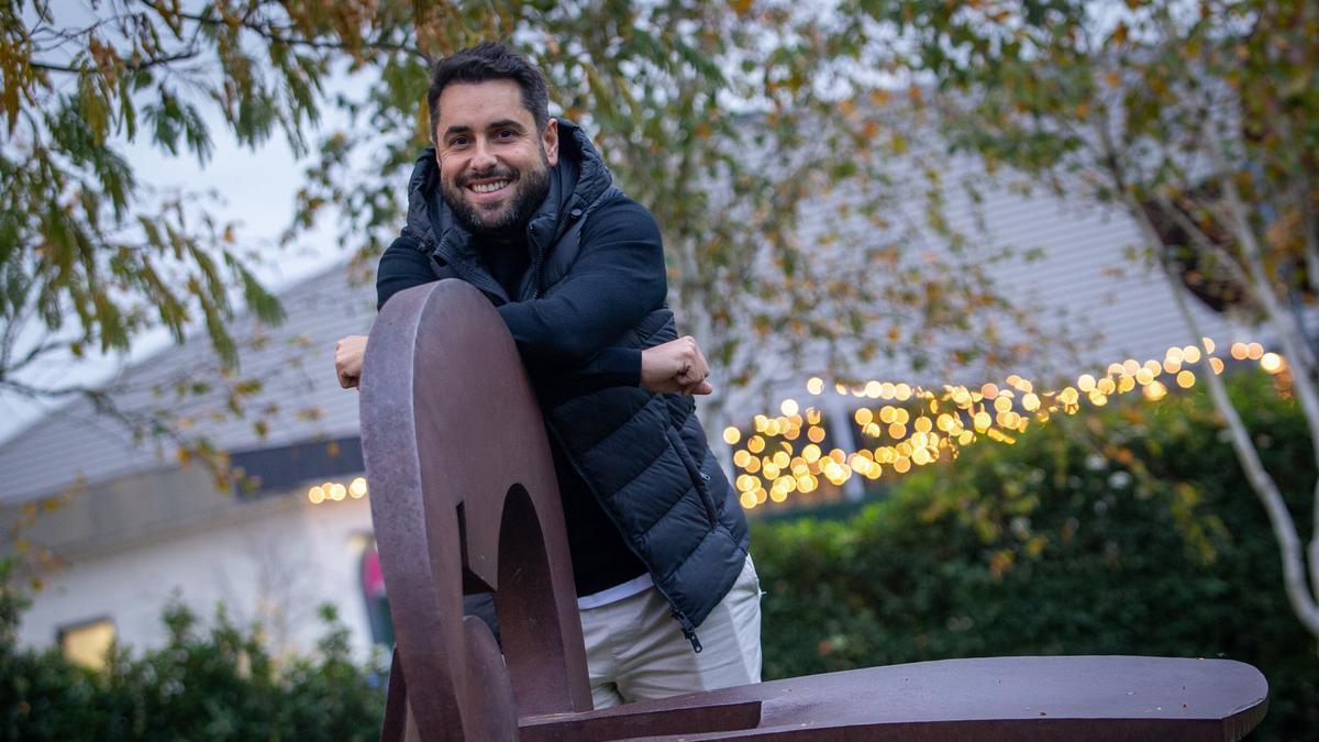 Felipe Sánchez Mateos, posando el miércoles en los jardines de un conocido local de hostelería de Mutilva.