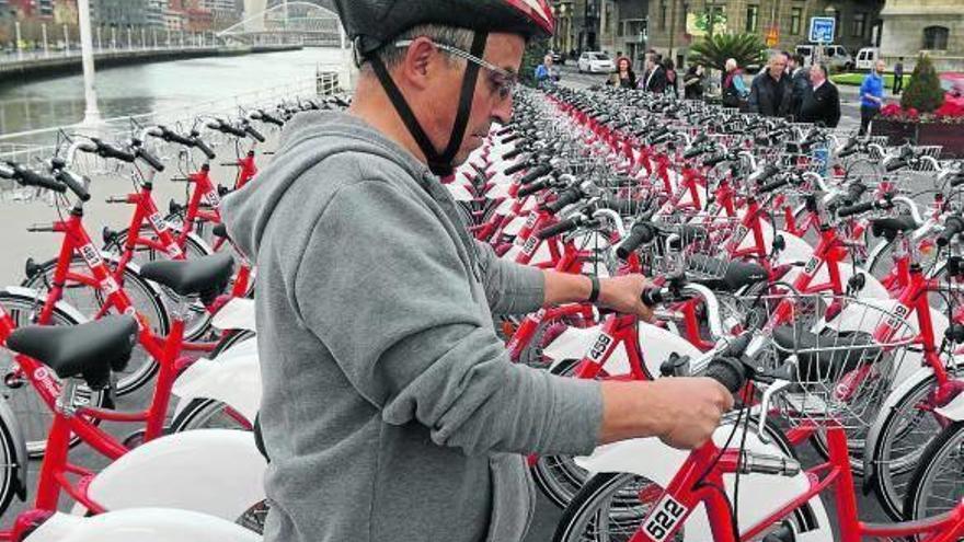 Un centenar de bicis, incorporadas al parque de Bilbao