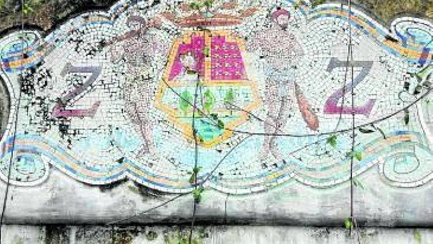 El mosaico que van a restaurar los alumnos de la UPV.