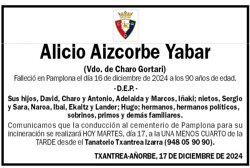 Alicio Aizcorbe Yabar