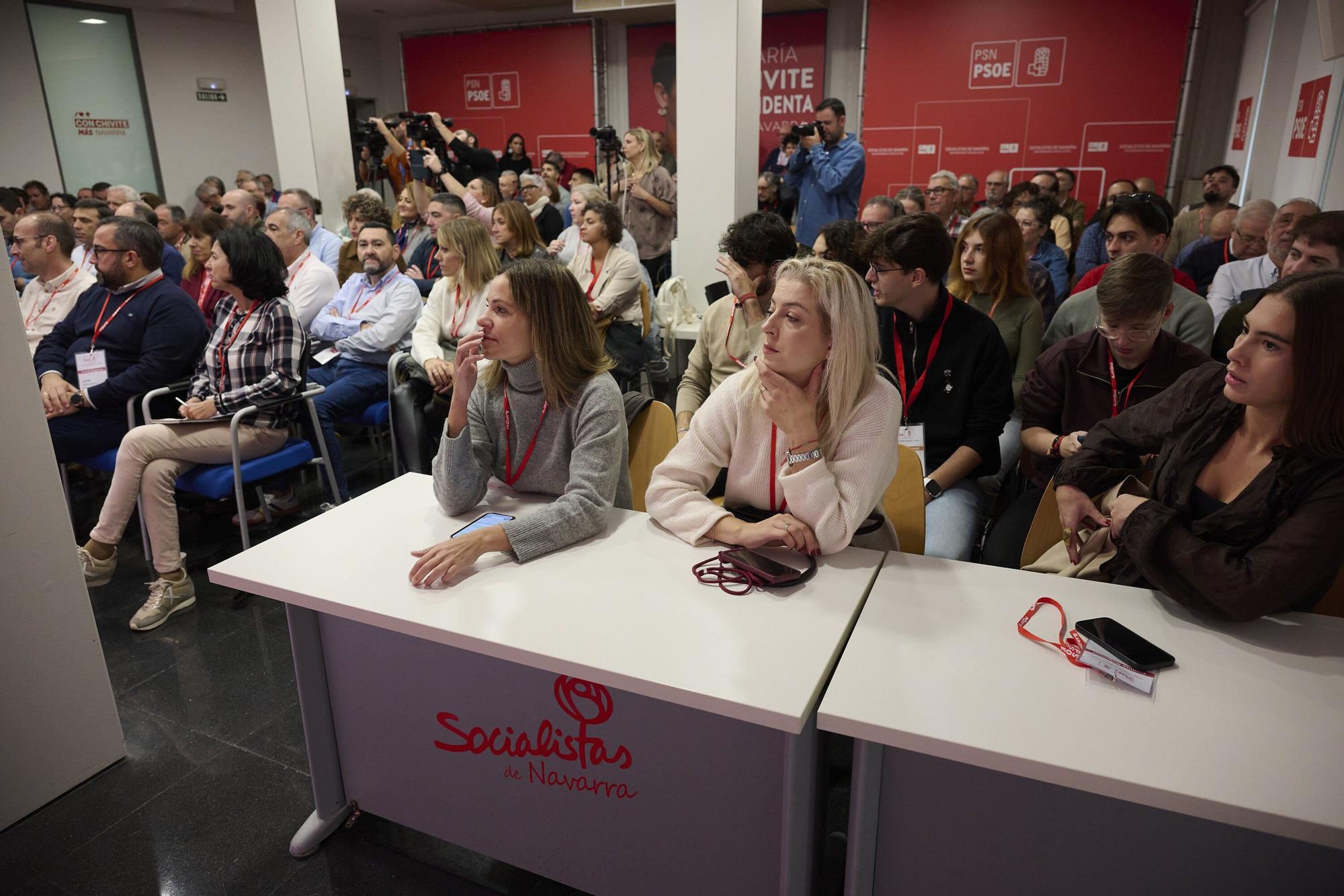 Fotos del Comité Regional del PSN-PSOE en Pamplona