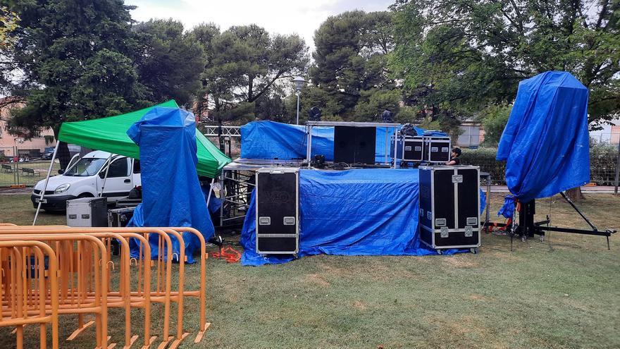 Suspenden la fiesta de dj's en fiestas de Tudela tras la tormenta