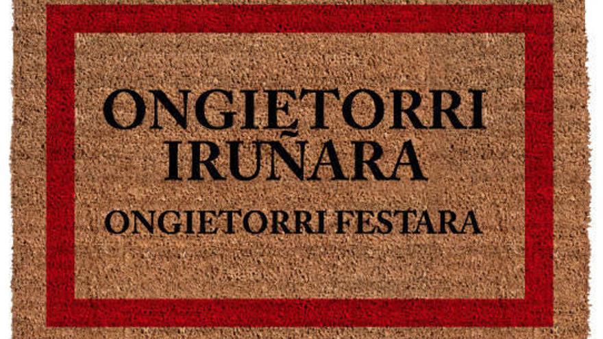 Imagen de uno de los felpudos en euskera, de los que utilizará el Ayuntamiento en esta campaña.