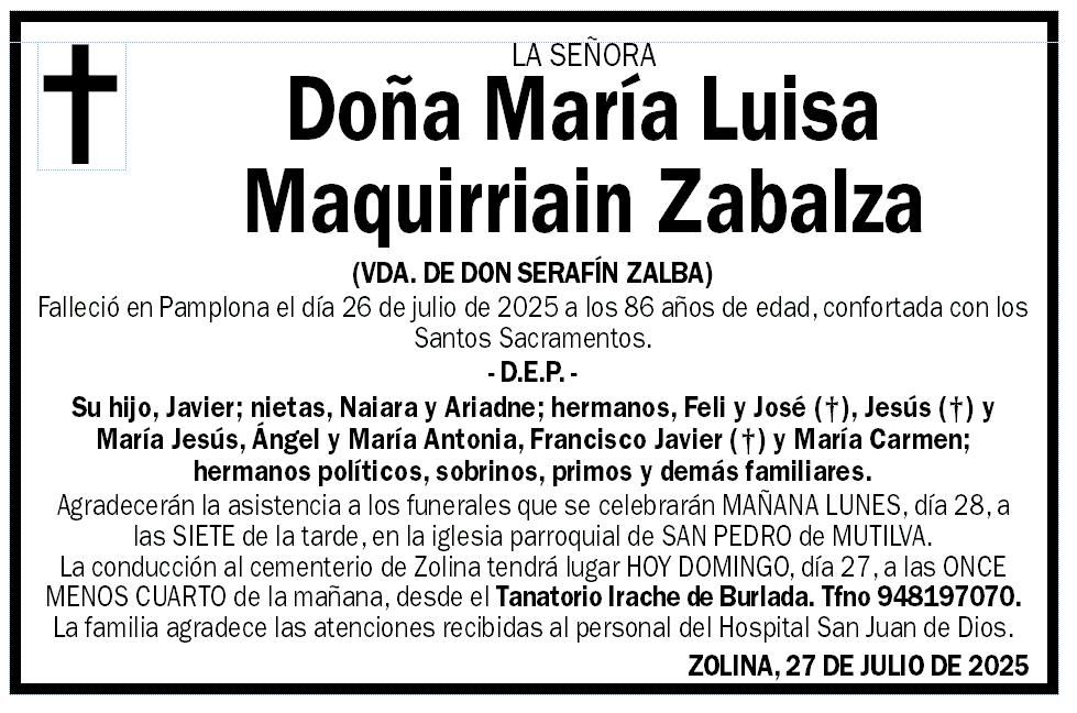 María Luis Maquirriain Zabalza