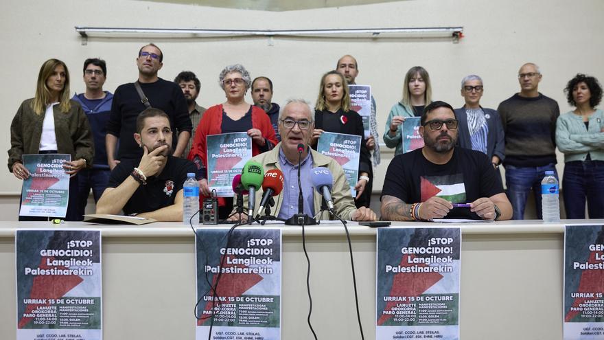 15 de octubre: jornada de lucha sindical en Navarra por Palestina