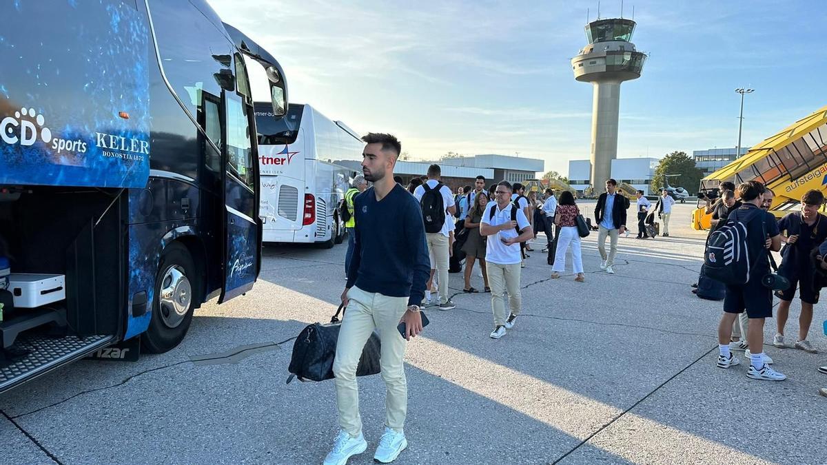 Brais Méndez, durante la expedición a Salzburg Brais Méndez, durante la expedición a Salzburg