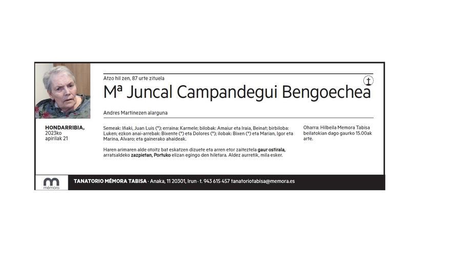 Mª Juncal Campandegui Bengoechea