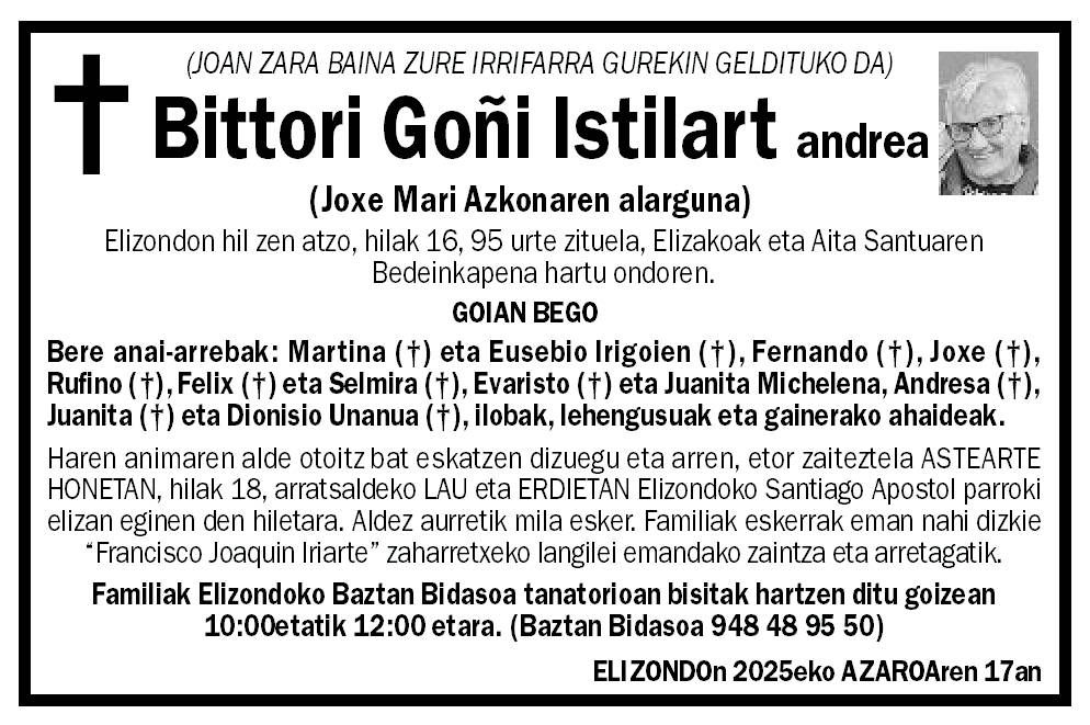 Bittori Goñi Istilart