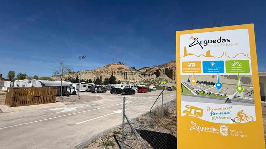 Arguedas abre su nueva área de autocaravanas