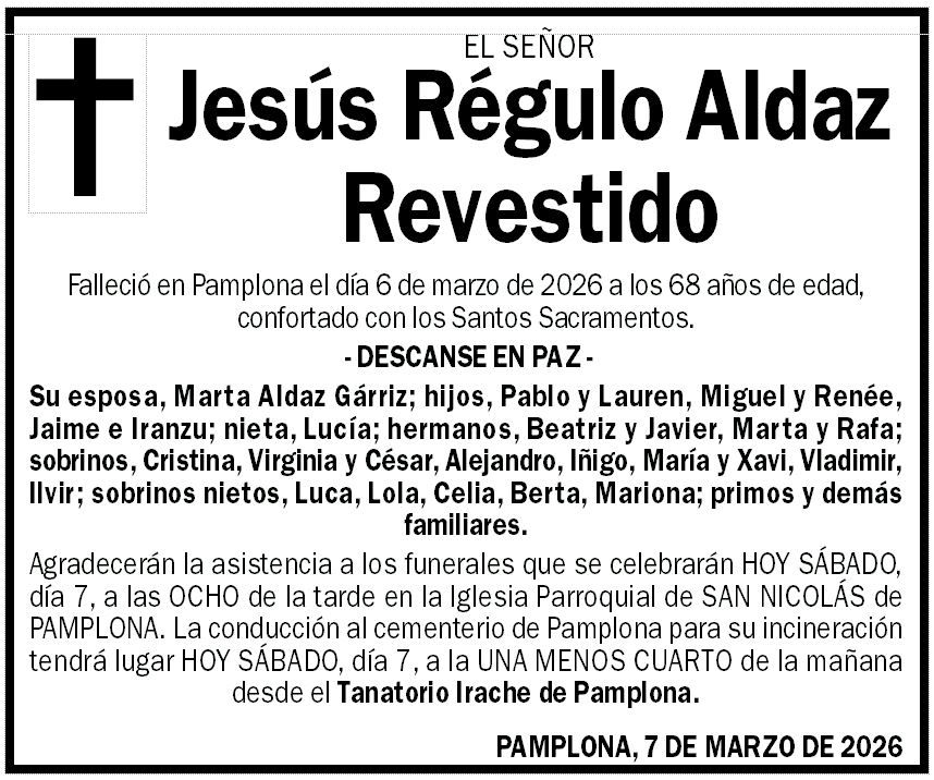 Jesús Régulo Aldaz Revestido