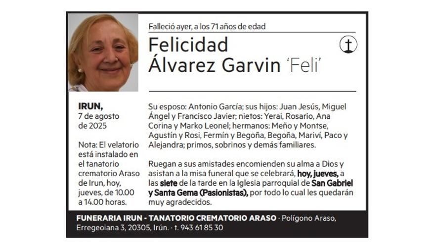 Felicidad Álvarez Garvin
