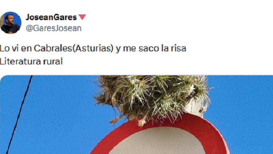 La 'señal de tráfico' que un navarro ha encontrado en Asturias y que remueve conciencias