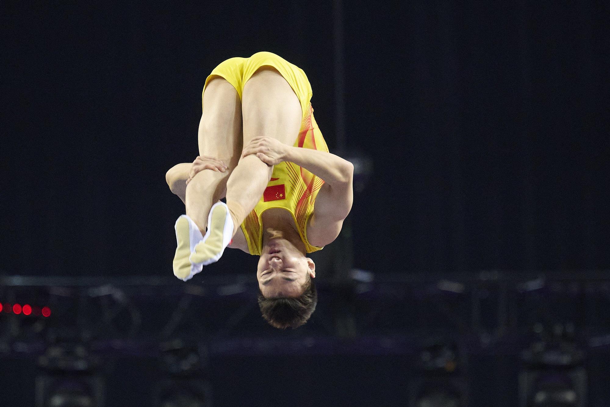 Las fotos más espectaculares del Mundial de gimnasia de trampolín en Pamplona