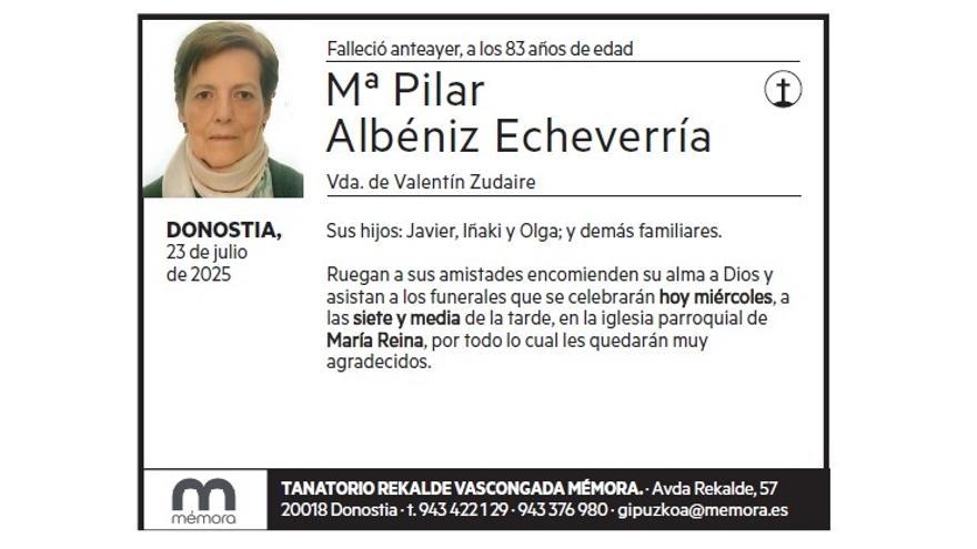 Mª PILAR ALBENIZ ECHEVERRIA