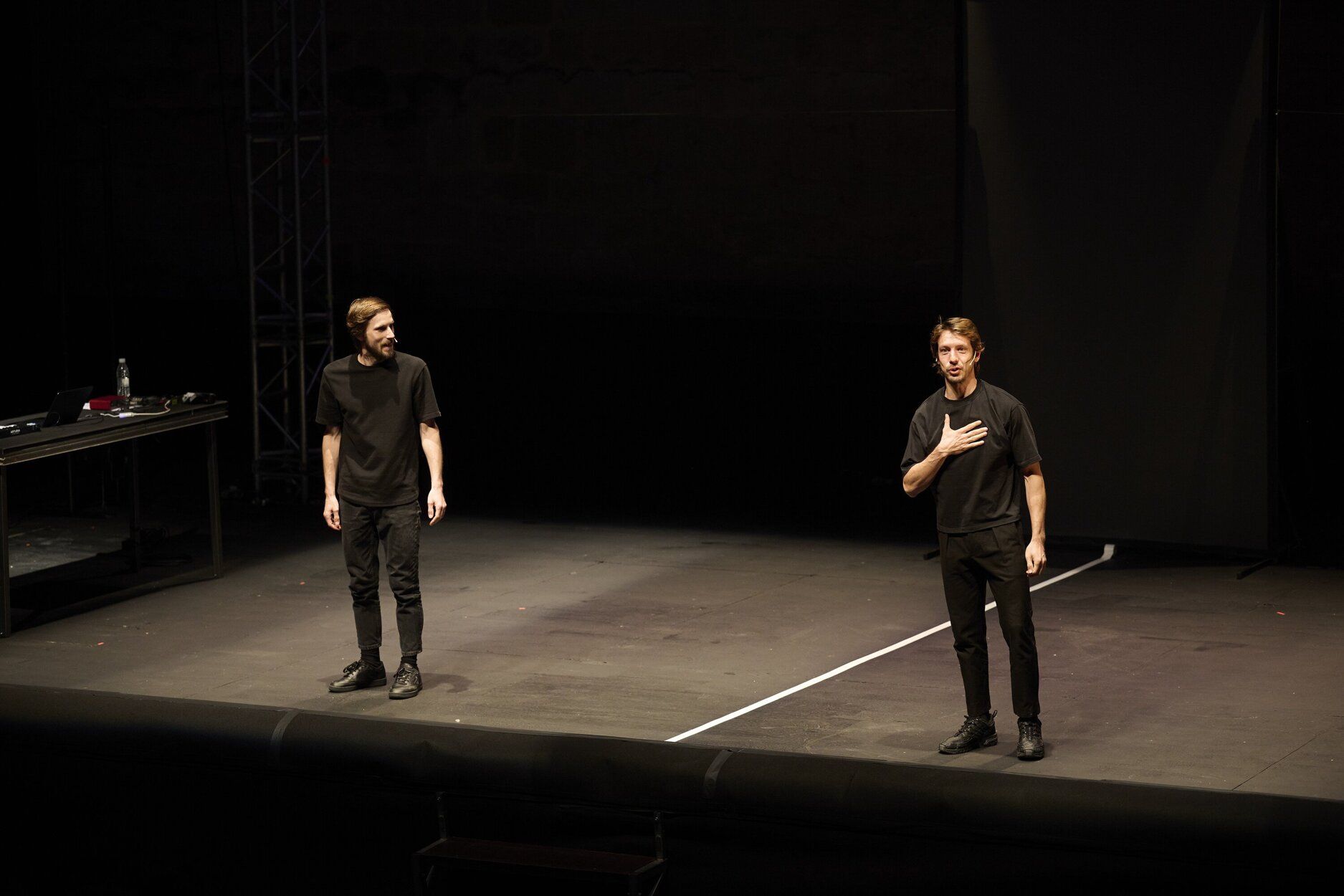 Imágenes de la representación de 'De Nao Albert y Marcel Borràs' en el Festival de Teatro de Olite