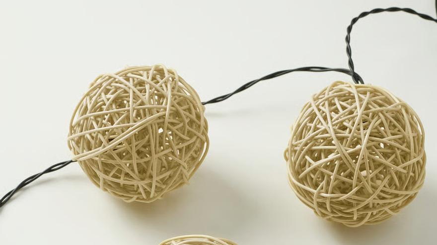 Perspectiva de las guirnaldas de luz Solvinden de Ikea
