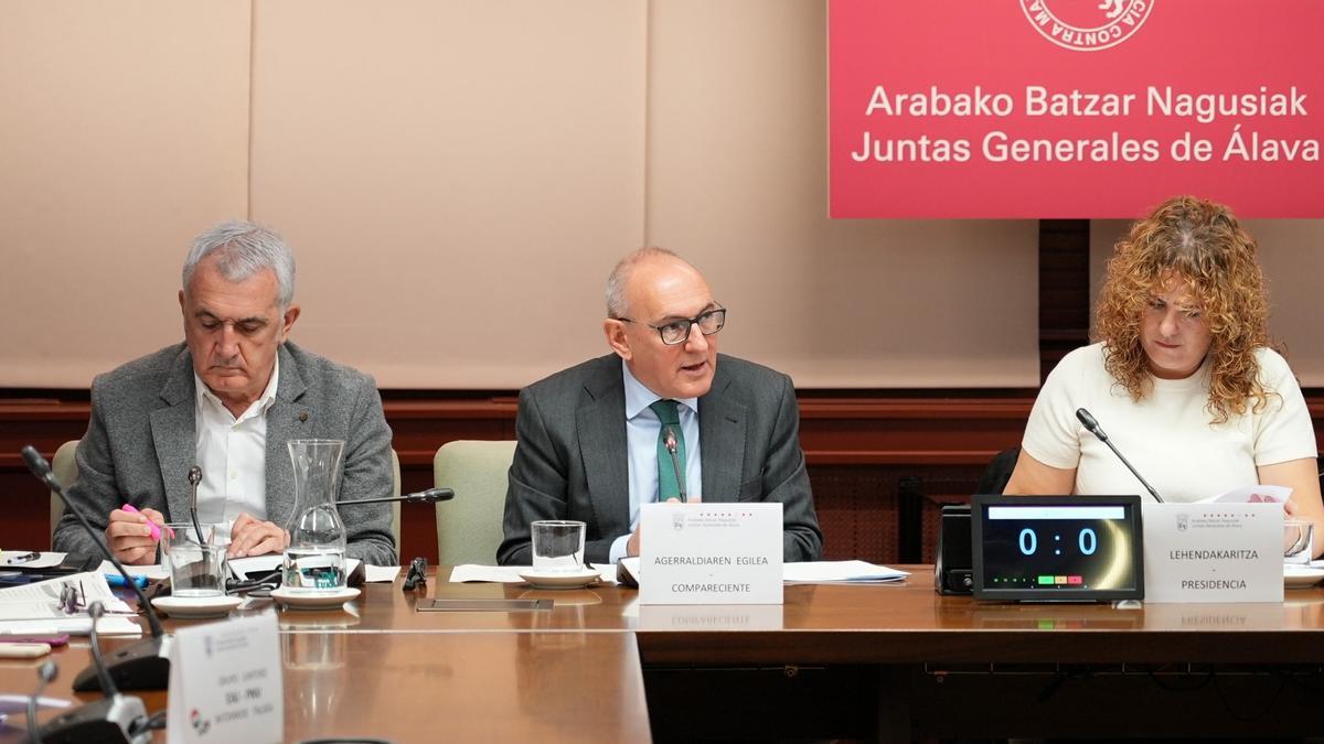 El Diputado General de Alava repasa las principales apuestas de su departamento para el proyecto de presupuestos del 2026