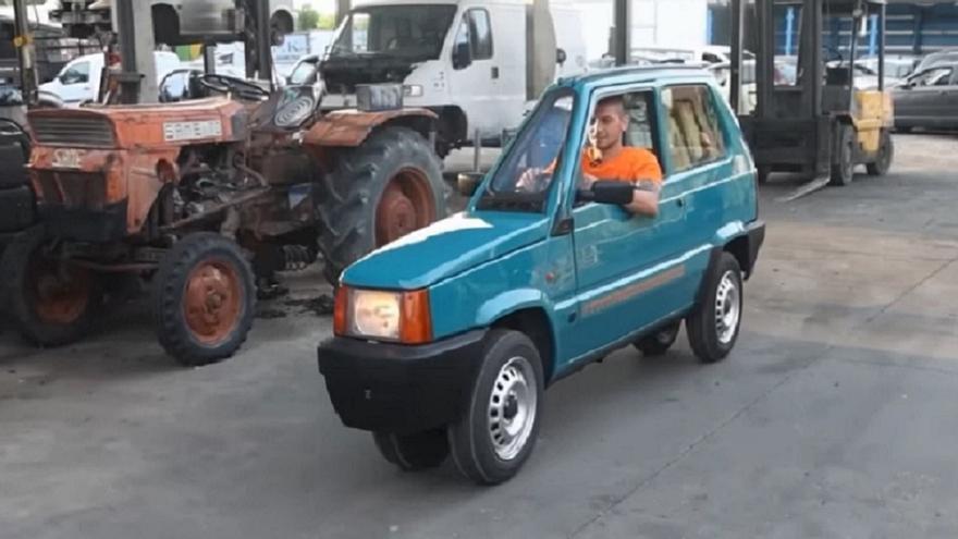 La increíble transformación de un Fiat Panda en el coche más estrecho del mundo: 50 cm