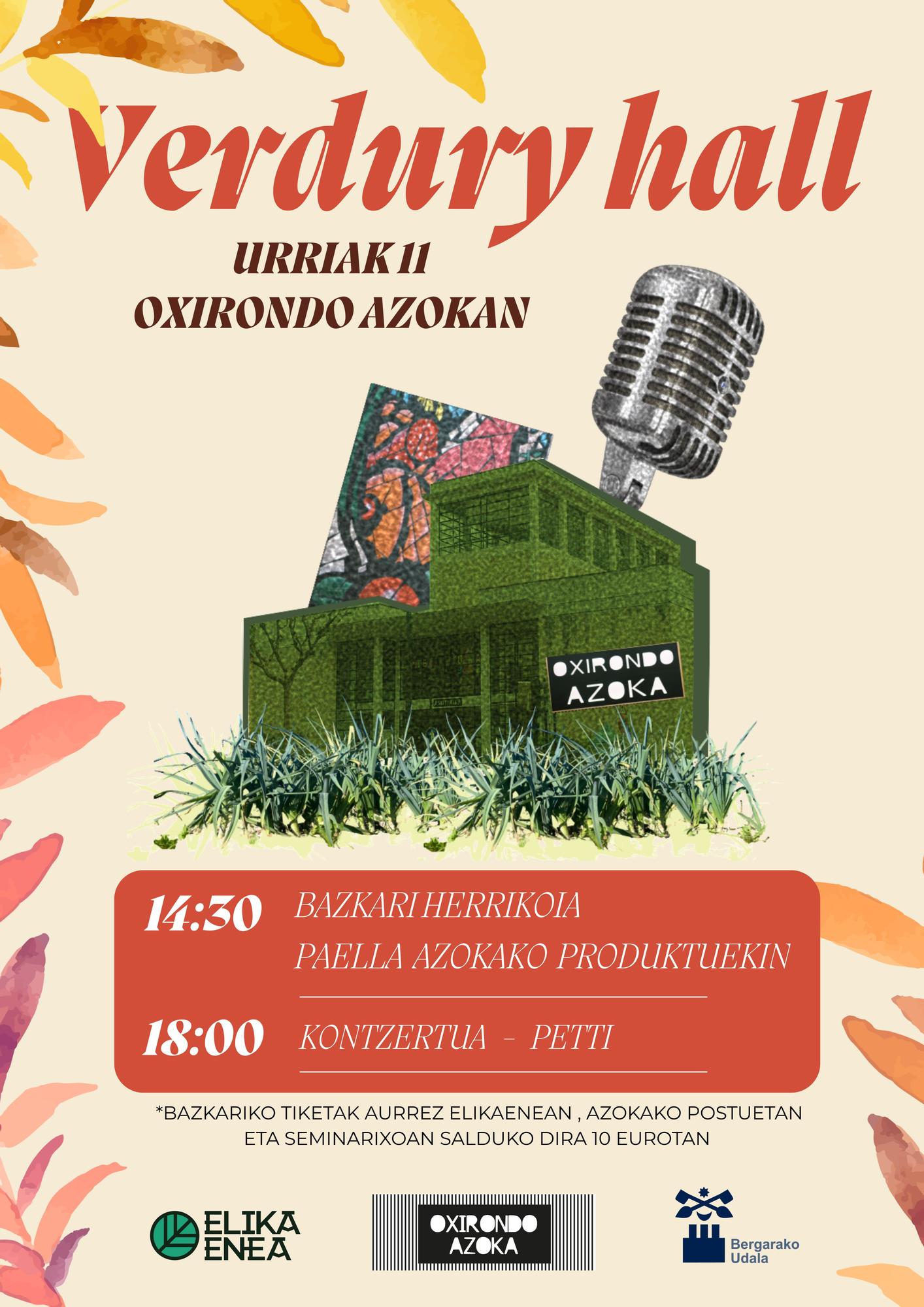 Cartel que anuncia &#039;Verdury Hall festa&#039;.